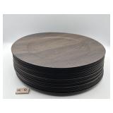 22 WOODGRAIN CHARGER PLATES