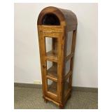 DOMED TOP DISPLAY CABINET WITH 3 SHELVES