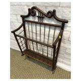 ANTIQUE WOODEN WALL HANGING STORAGE BASKET