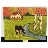 1962 W.T. FERGUSON MAUD LEWIS WORK ON BOARD