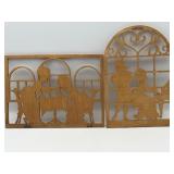 2 WOODEN SILHOUETTES