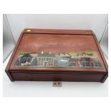 SMALL PAINTED WOODEN LAP DESK