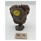 HAND MADE SIGNED POTTERY BUD VASE