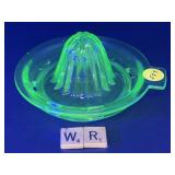 VINTAGE 1930''S URANIUM DEPRESSION GLASS JUICE