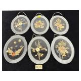 6 OVAL DRY FLOWER WALL HANGINGS