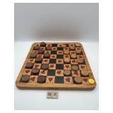 HAND MADE WOODEN CHECKER SET