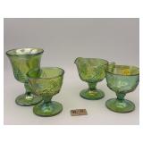 4 PIECES OF INDIANA GLASSWARE