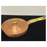 SMALL COPPER FRYING PAN + LID