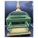 WIRE AND WOOD BIRD CAGE