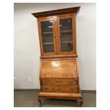 LARGE 2 PIECE DROP FRONT DESK / UPPER BOOKCASE
