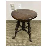 BALL AND CLAW FOOTED PIANO STOOL