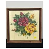 VINTAGE FRAMED EMBROIDERY