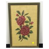 VINTAGE FRAMED EMBROIDERY
