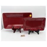 2 SMALL SERVING TRAYS