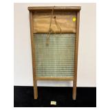ANTIQUE GLASS SCRUB BOARD