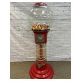 LARGE WORKING COIN OPERATED GUMBALL MACHINE