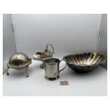 QAUNITY OF 4 SILVER PLATED ITEMS