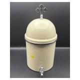 VINTAGE ENAMEL HOLY WATER DISPENSER
