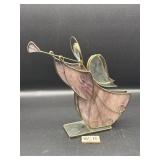STAIN GLASS ANGEL ORNAMENT