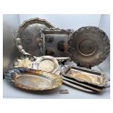 QUANTY OF 10 SILVER PLATED TRAY