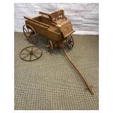 VINTAGE CHILDS WOODEN WAGON TOY