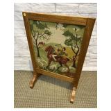 VINTAGE CROSS STICHED FIREPLACE SCREEN
