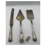 3 SILVER PLATED SERVING PIECES