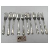 10 VINTAGE SILVER PLATED FORKS