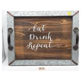 MODER SERVING TRAY - EAT DRINK REPEAT