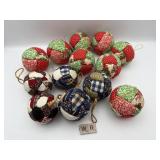 SELECTION OF VINTAGE FABRIC ORNAMENTS