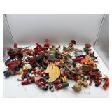 SELECTION OF WOODEN CHRISTMAS ORNAMENTS