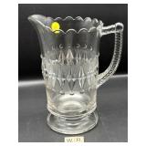 TIFFIN GLASS PITCHER - STIPPLED DART AND BALLS