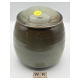 SIGNED HANDMADE POTTERY TEA CADDY