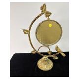 MODERN MIRROR ON METAL STAND