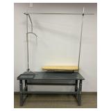 HEAVY METAL SEWING TABLE WITH IRONING BOARD