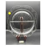 DEPRESSION GLASS DIVIDED DISH