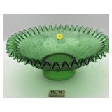 VINTAGE GREEN RIBBON EDGE CENTRE PIECE BOWL