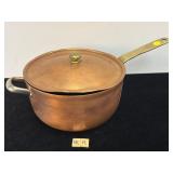 LARGE COPPER POT WITH LID