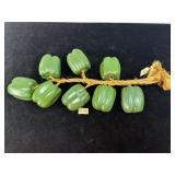 DECORATIVE CERAMIC GREEN PEPPERS
