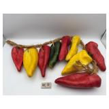 DECORATIVE PAPER MACHE PEPPERS