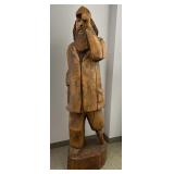 ALEX MACLEOD FOLK ART SEA CAPTAIN CARVED 2002