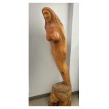 ALEX MACLEOD FOLK ART MERMAID CARVED 2003