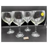 SET OF 4 LARGE MODERN WINE GLASSES