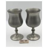 2 PEWTER GOBLETS