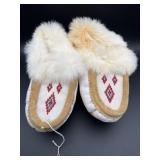 PAIR OF LARENTIAN MOCCASIN SLIPPERS