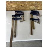 4 METAL BAR CLAMPS