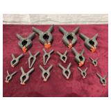 ASSORTMENT OF PLASTIC  SPRING CLAMPS