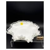 FENTON SILVER CREST RUFFLE DISH