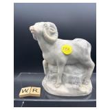 VINTAGE HAND-CARVE MARBLE MOUNTAIN GOAT FIGURINE