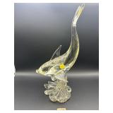 VINTAGE URANO GLASS OCEAN SCULPTURE - SIGNED